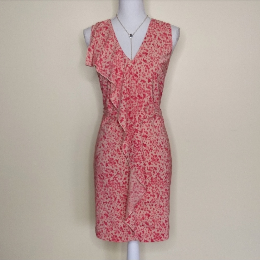 Ann Taylor pink ruffle dress